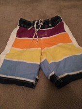 The Childrens Place Boys Striped Swim Shorts Trunks Size M Multicolor
