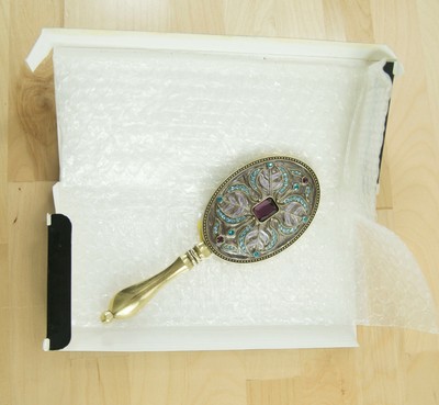 Alexander Kalifano Jeweled Decorative Vanity Dresser Hand Mirror Nwt Ebay