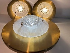 Tre plafoniere vintage modernariato Angelo Brotto Esperia anni 70 vetro Murano