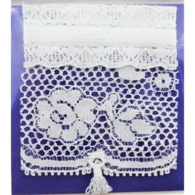 BARBARA O'BRIEN MINIATURES Melody Jane Puppenhaus Standardfenster weißer Schirm Miniatur Fenster Zubehör