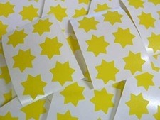 25mm Star Shape Stickers, Reward Award Coloured Stars Sticky Labels - 32 Colours
