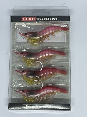 Live Target Shrimp Hot Pink | eBay