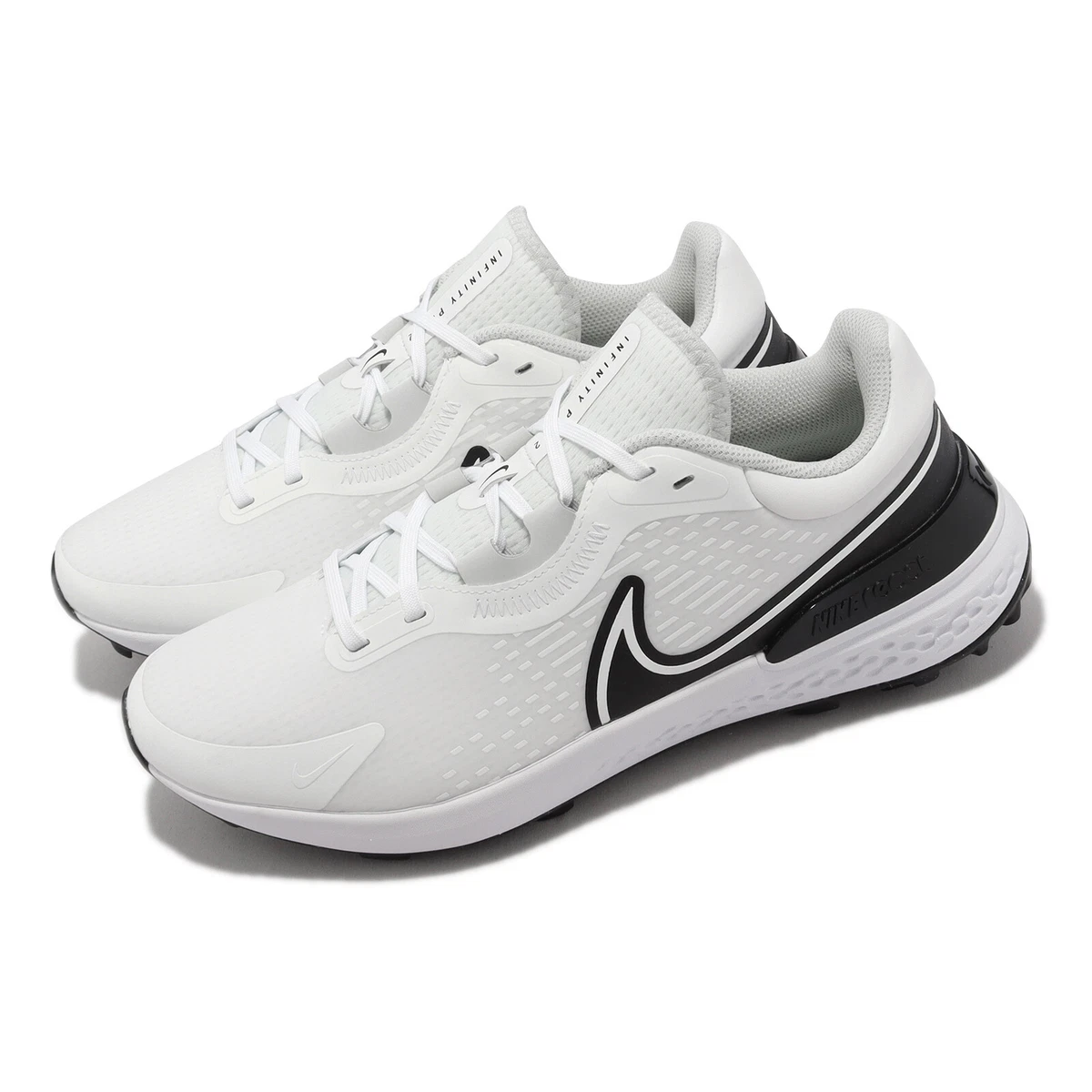 Nike Infinity Pro 2 Wide White Black Men Spikeless Golf Shoes Sneaker DM8449-115