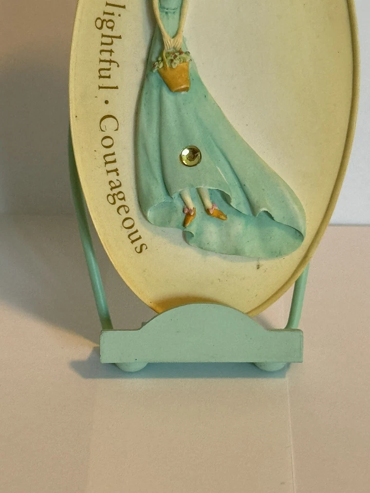 'I Believe Sentiments' de Russ, placa de ángel piedra de nacimiento de agosto 💚 NUEVO EN CAJA 2824 Foto 3 de 4