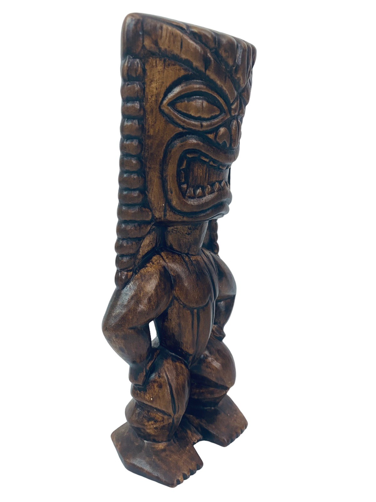 Vintage 1968 Treasure Craft Hawaii Hawaiian Ceramic Tiki God Sculpture 9.5"