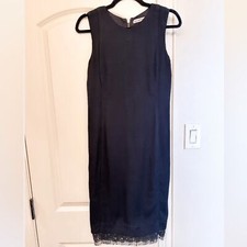 ULLA JOHNSON Black Lace Sheath Dress, Size 4 Mini 