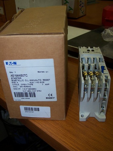 👀NEW EATON SIZE A STARTER 3P NO 7A 24V COIL 600V MAX AE16ANS0TC SER C1 - 第 1/9 張圖片