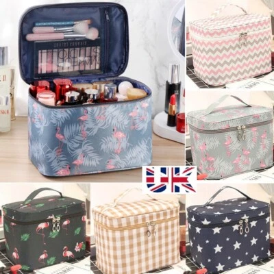 Large Make Up Vanity Case Storage Box Organizer Cosmetic Travel Beauty Pouch Bag