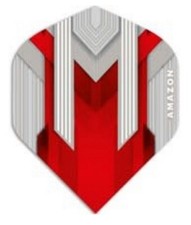 AMAZON SILVER Red Standard Dart Flights 100 Micron 5 sets 15 flights  track