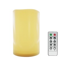 3"x5"Flickering Flameless LED Pillar Candle with Timer/Remote Outdoor Decorative