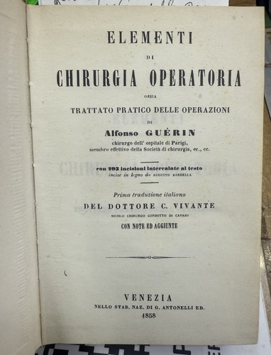 (Medicina) A. Guerin - ELEMENTI DI CHIRURGIA OPERATORIA -1996 - Imagen 2 de 2