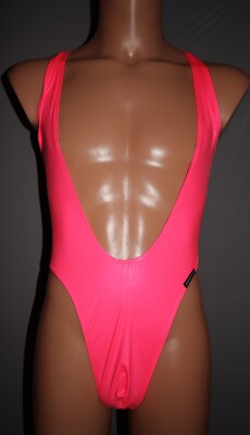 MANSTORE M2180 Thong Bodysuit Hot Pink M