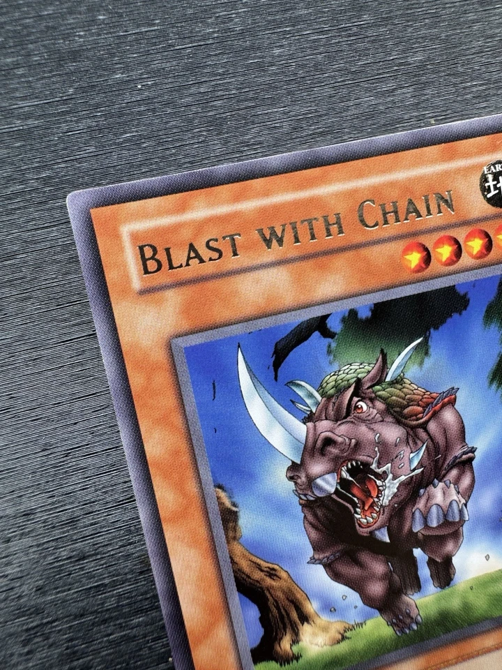 YuGiOh! Mad Sword Beast / Beast With Chain DB1 - Error Misprint Wrong Name LP - Image 3 of 4