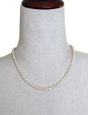 Vintage White Freshwater Cultured Pearl Necklace Potato Baroque 18"