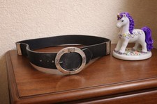 Brighton Leather Belt Black Womens M47003 Size M Made in USA