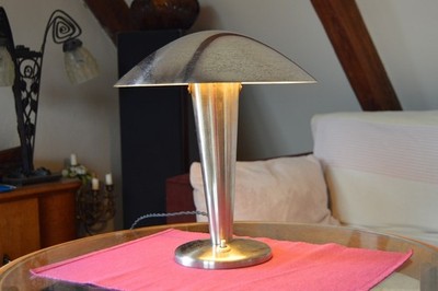 Antike tschechische ART DECO 40er Jahre Tisch Pilz Lampe Napako