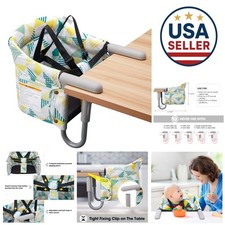 Portable Clip-On High Chair with 5-Point Harness - Perfect for Family Travels