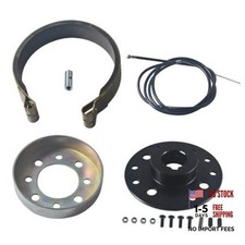 Rear 4" Drum Brake Band Pin with 65" Cable for Go Kart 1" Bore  1/4" Keyway