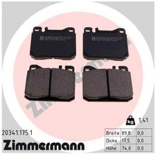 Satz Bremsbeläge Bremsklötze vorne für Mercedes S-Klasse C126 W126 SL | 23873