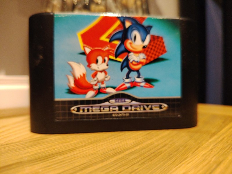 Vintage Sonic The Hedgehog 2 Sega Mega Drive Cartridge PAL UK Genuine