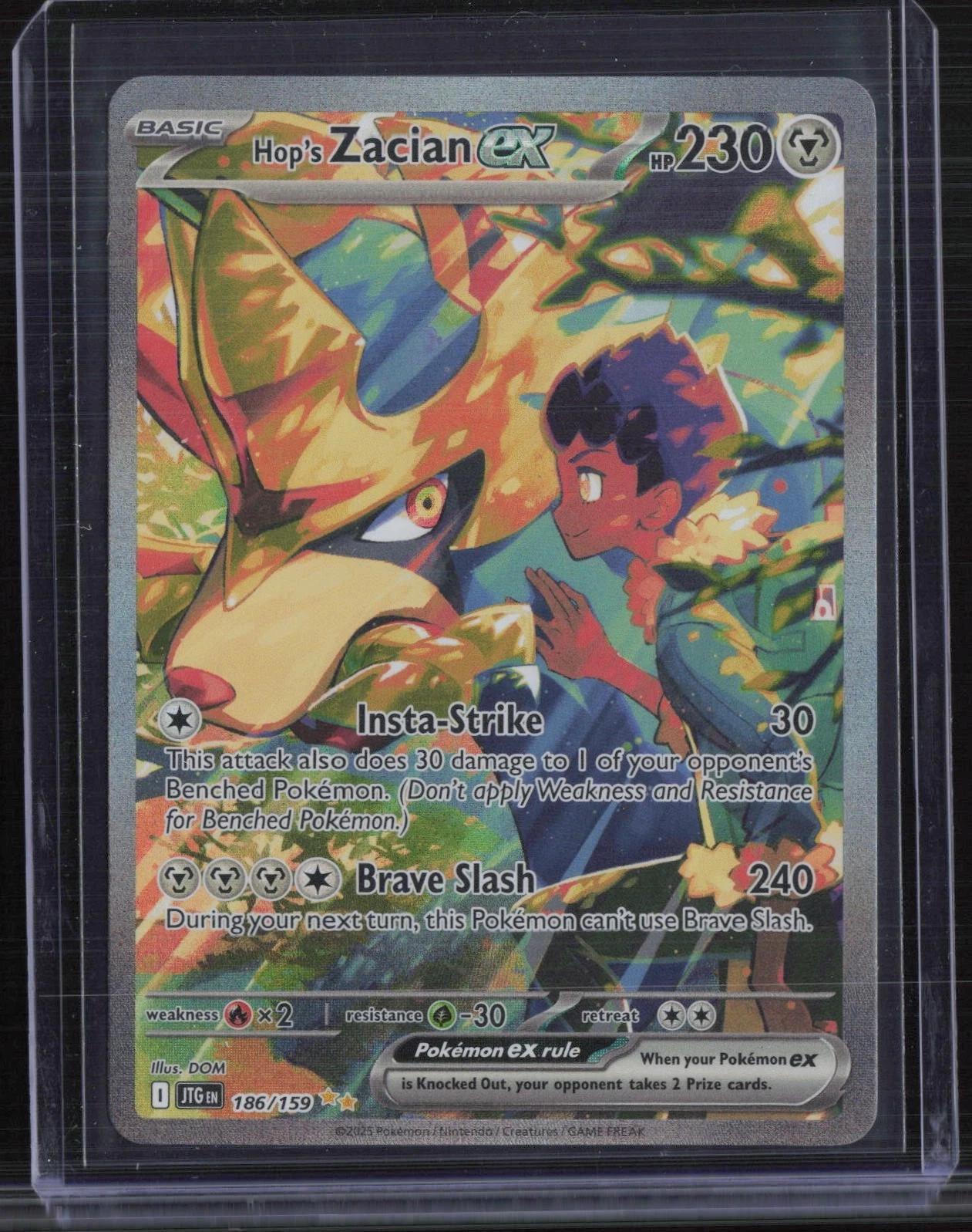2025 Pokemon Journey Together Special Illustration Rare #186 Hop's Zacian ex