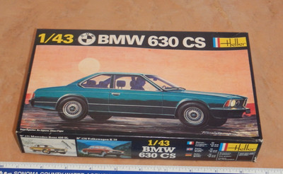 VINTAGE, ORIGINAL HELLER BMW 630 CS MODEL KIT, 1/43 SCALE, #166,  NOS