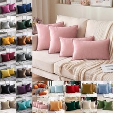 NEW Velvet Plush Cushion Cover Pillow Cases Sofa Decor 16" 18" 20" 24" 26" 28"