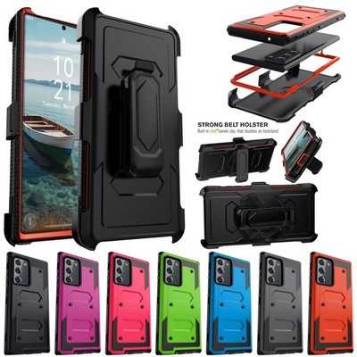 For Samsung Galaxy Note20 Ultra Note 20 Case Rugged Rubber Cover / Rotating Clip