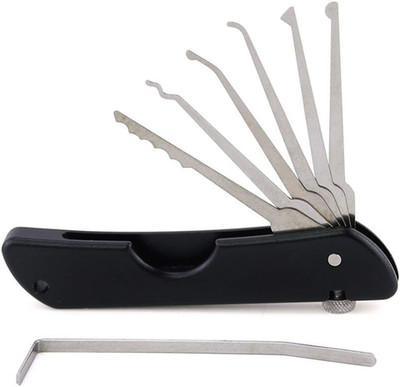 Dietrich Set Taschenmesser Format 7 In 1 Edelstahl Falt Multitool Schwarz