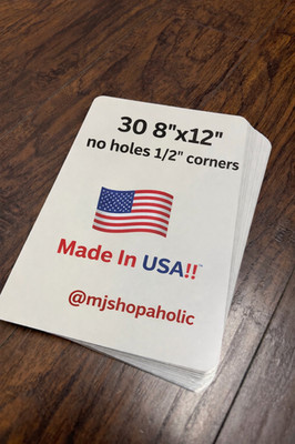 30 pc 8'' x 12'' WHITE ALUMINUM SUBLIMATION BLANKS, NO HOLES, photo sheet 1/2'' RC