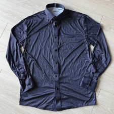 Collars  Co Button Down Shirt Long Sleeve Mens Large Navy White Dotted