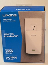 Linksys RE7000 Max-Stream WiFi Range Extender AC1900 Extends 2500 Square Ft.