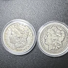 Morgan Silver Dollars 1880 & 1885 $1 Circulated 0.9 Fine Silver Coins