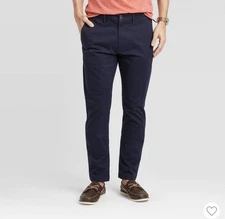 Men's Every Wear Slim Fit Chino Pants Goodfellow & Co Blue 32x30 RETAIL $35 NWT