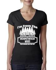 I'm From the Wishamuthafucka Woods FAFO Vulgar Womens Junior Fit V-Neck Tee