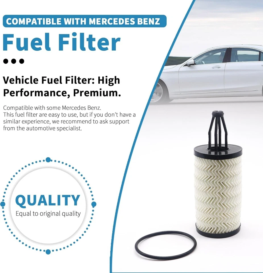 Mercedes Benz Genuine C CL CLS E GL GLC GLE GLK GLS ML R S Engine Oil Filter Kit Foto 4 de 4