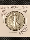 1947 Liberty Walking Half Dollar  VF   **Tougher Date**