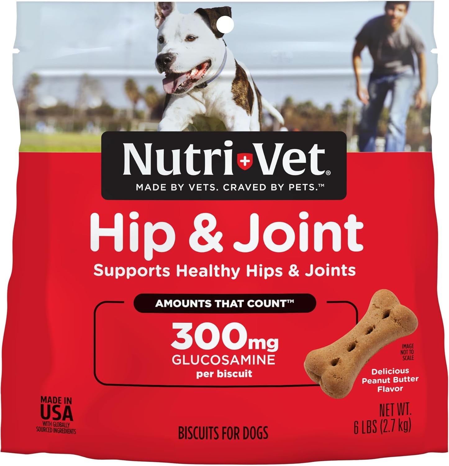 Large hip and joint supplement dog biscuits.