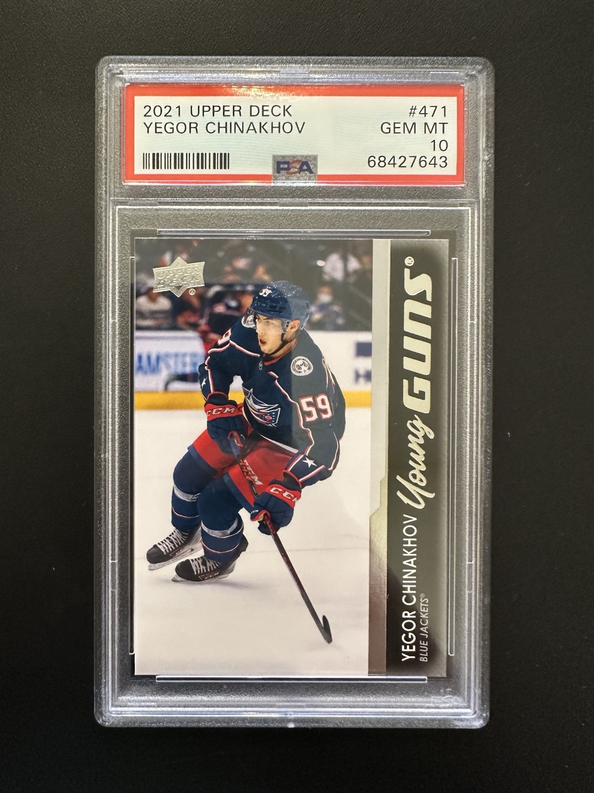 2021-22 Upper Deck Young Guns Yegor Chinakhov #471 PSA 10 Gem Mint 🔥🔥🔥!!!