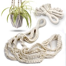 Macrame Plant Hanger With Short Rope No Tassel - 23 Inch - Cotton Ma