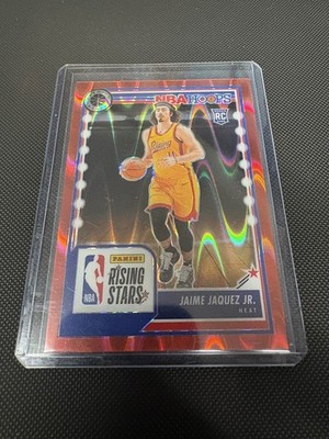 Jaime Jaquez Jr RC /199 Seismic Red Prizm 2023-24 NBA Hoops Premium #294 Heat
