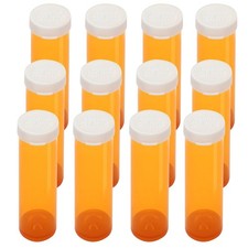 Empty Plastic Pill Bottles 12pcs 60 Dram Clear Prescription Vials Organizer