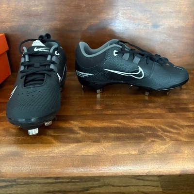 Nike Women's Hyperdiamond 4 Pro Black Metal Softball Cleats Size 8.5