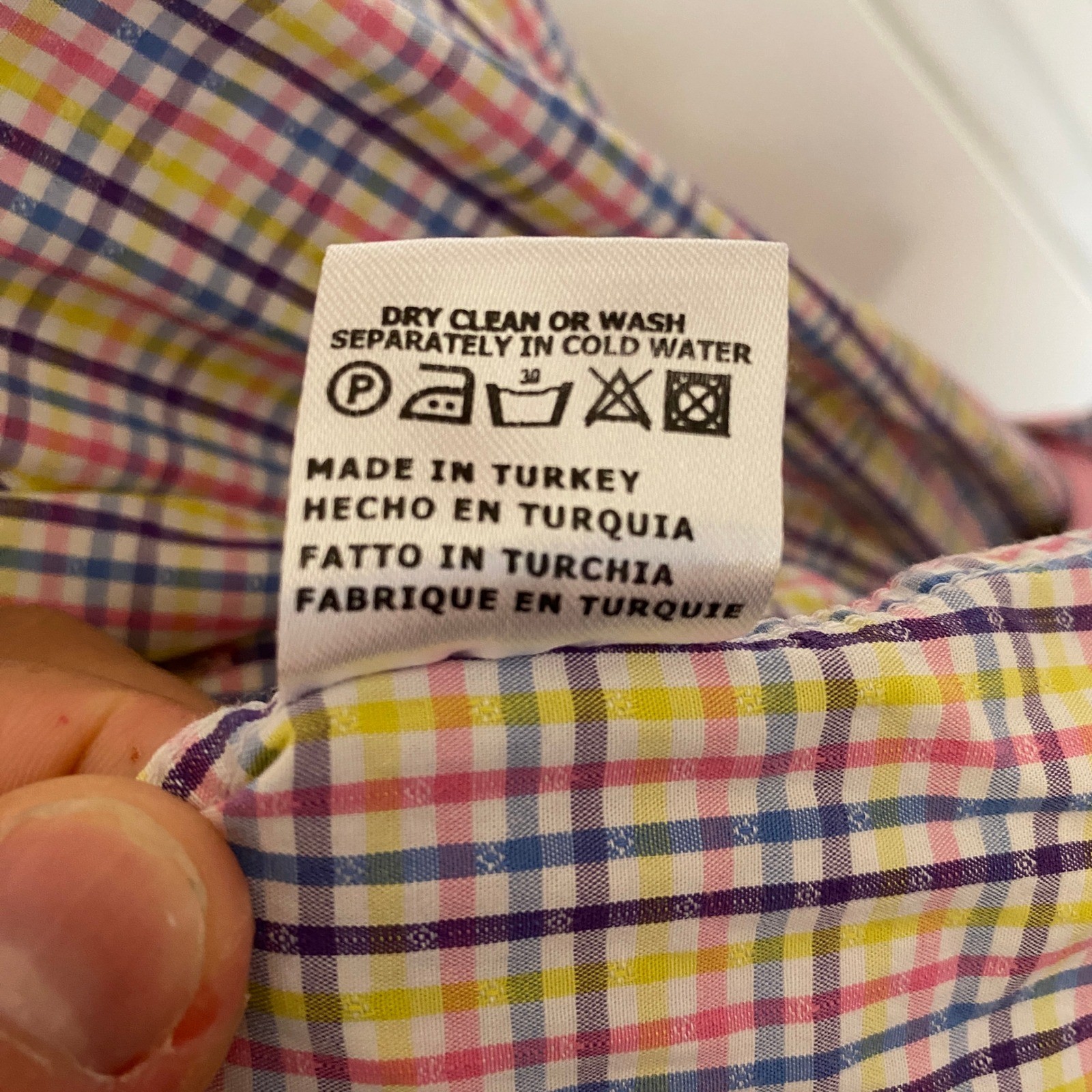 Bertigo Multicolor Check Pattern Cotton Button Up… - image 7