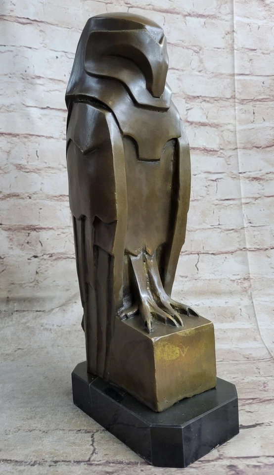 Salvador Dali Abstract Modern Art Owl Bronze Sculpture Marble Statue Home Sale - Image 3 of 4