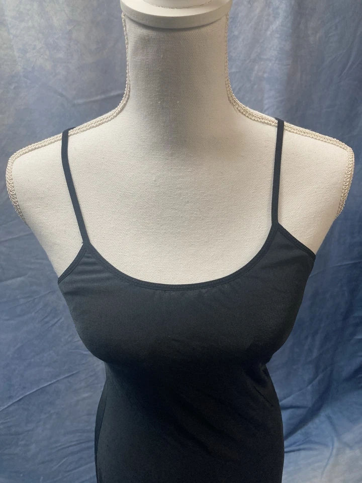 Vintage 1980s Womens Black Nightgown Full Slip Lingerie Olga Size 34 Modern XS/S - Image 2 of 4