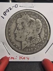 1892-O Morgan U.S. Silver Dollar, 90% Silver; tougher date