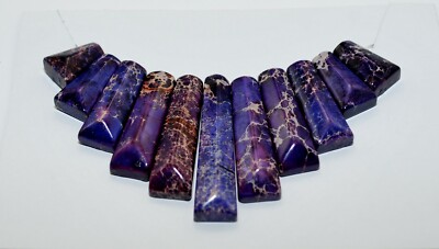 Deep Purple Sea Sediment Turquoise CABOCHON 11 PCS Beads Set Imperial Jasper Cab
