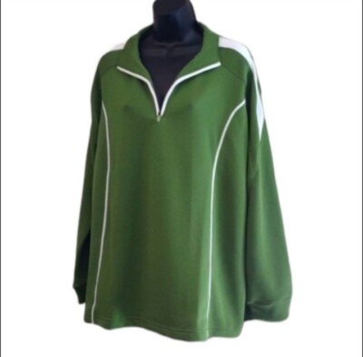 Women's new green Tri-Mountain Performance pullover sweatshirt size 2XL 