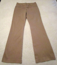 Cach  Dark Beige Flare Low Rise Cotton Blend Jeans - Size 8 Inseam 32